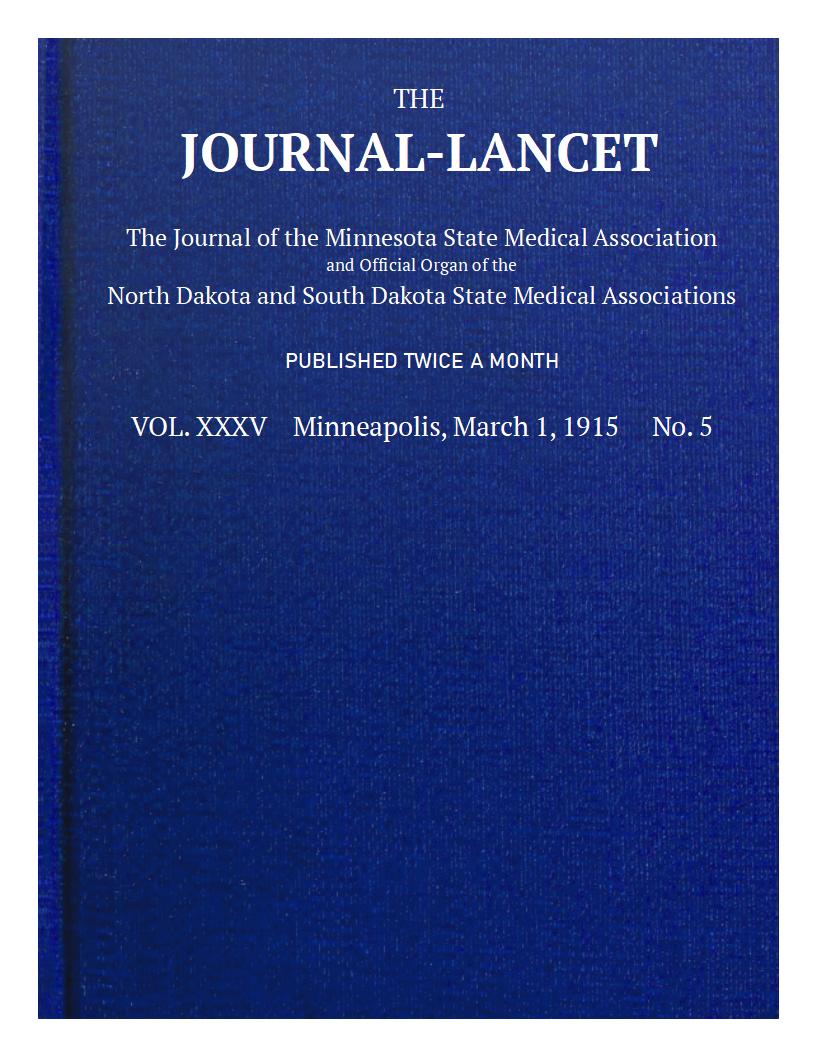 The Journal-Lancet. Vol. XXXV. No. 5. Mar 1, 1915