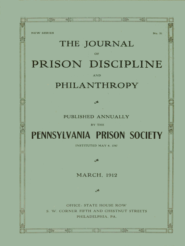 The Journal of Prison Discipline and Philanthropy (New Series, No. 51)