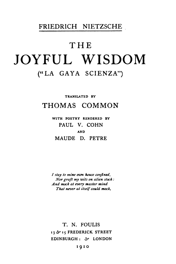 The Joyful Wisdom