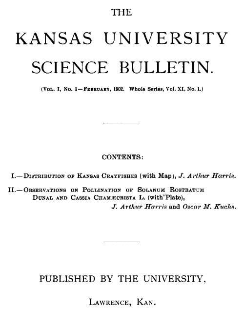 The Kansas University Science Bulletin