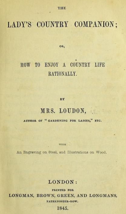 The Lady's Country Companion;