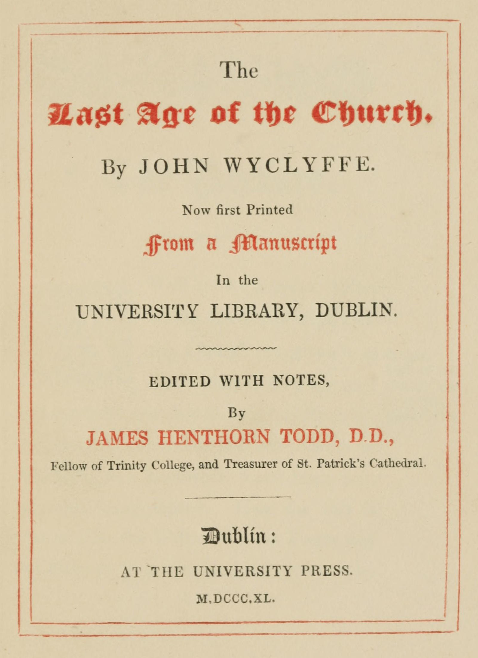 The last age of the Church