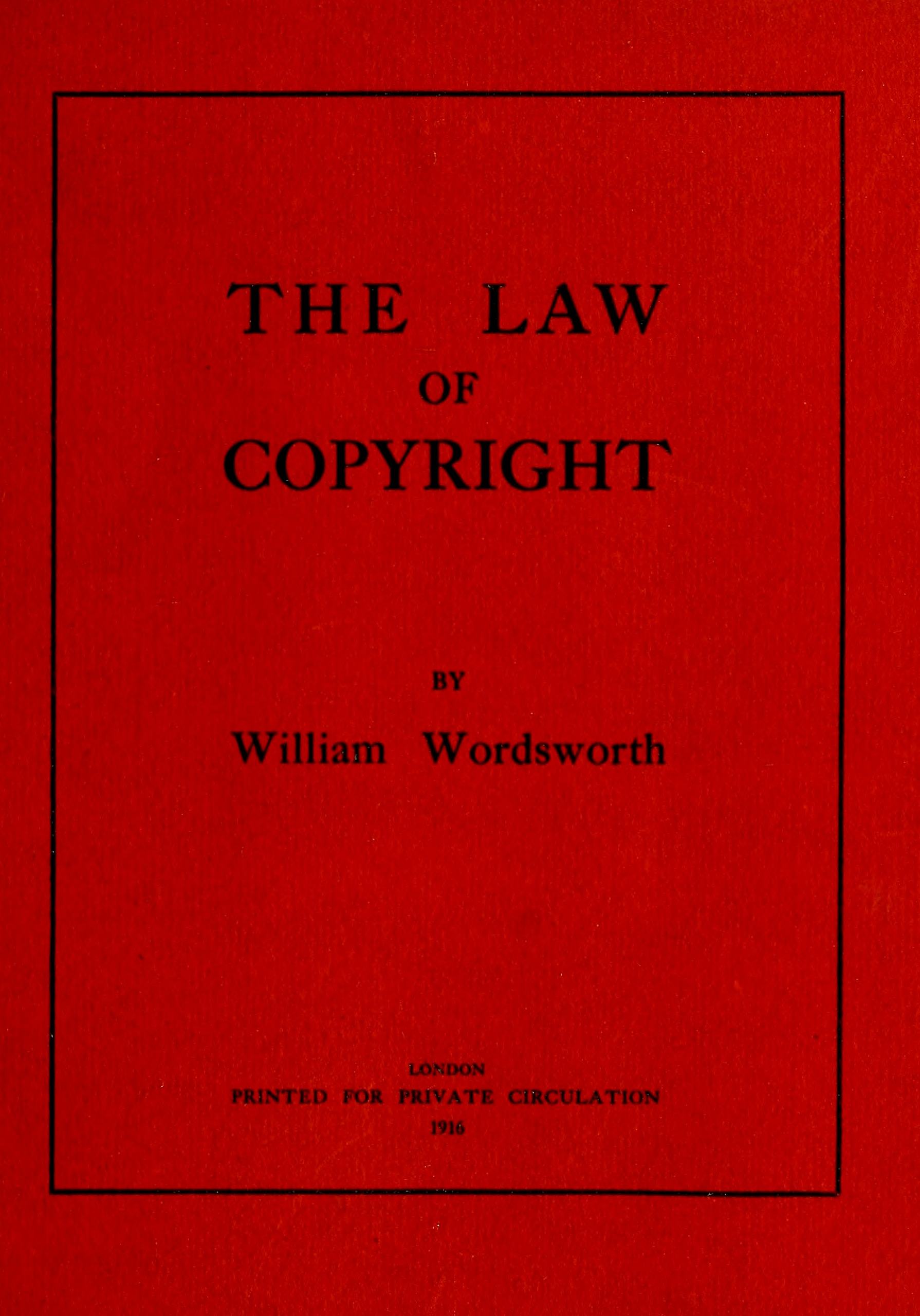 The law of copyright