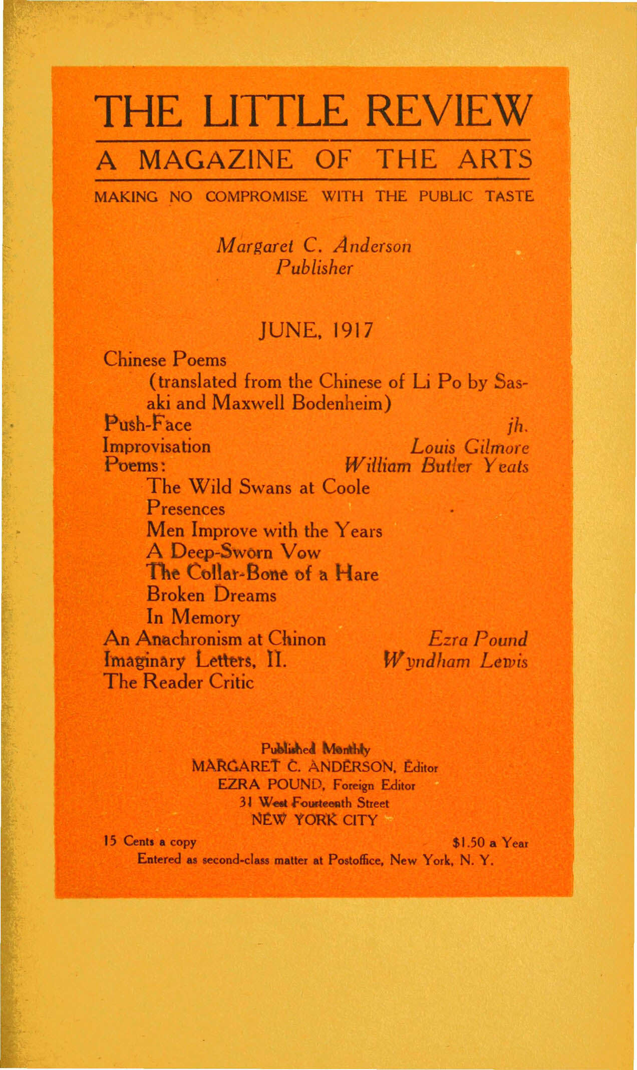 The Little Review, June, 1917 (Vol. 4, No. 2)