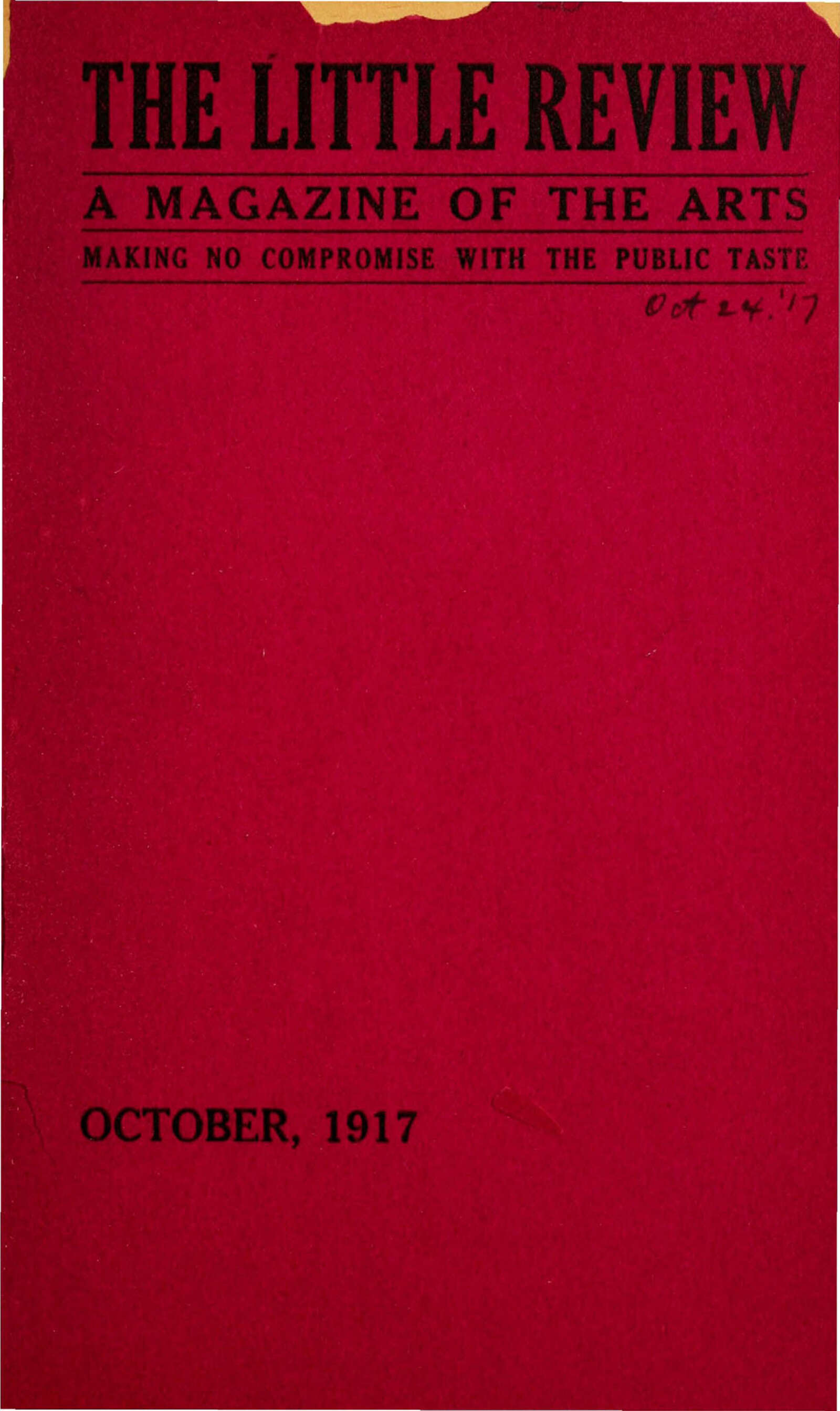 The Little Review, October 1917 (Vol. 4, No. 6)