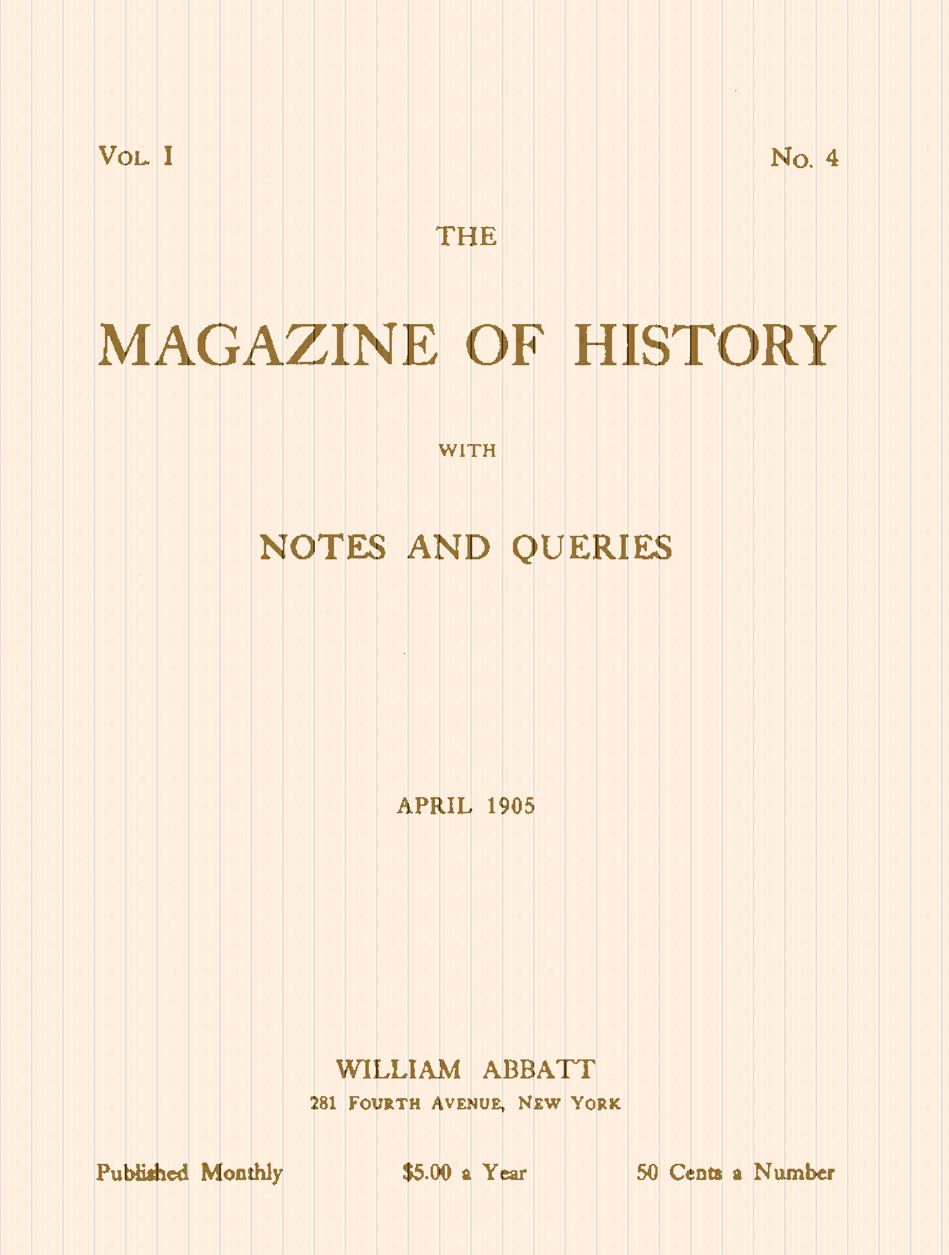 The Magazine of History