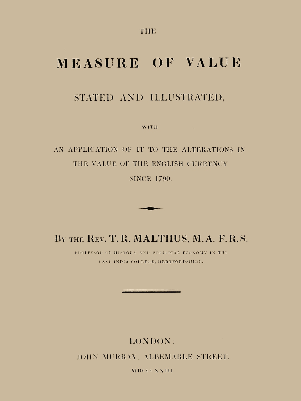 The Measure of Value