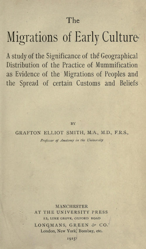 The Migrations of Early Culture