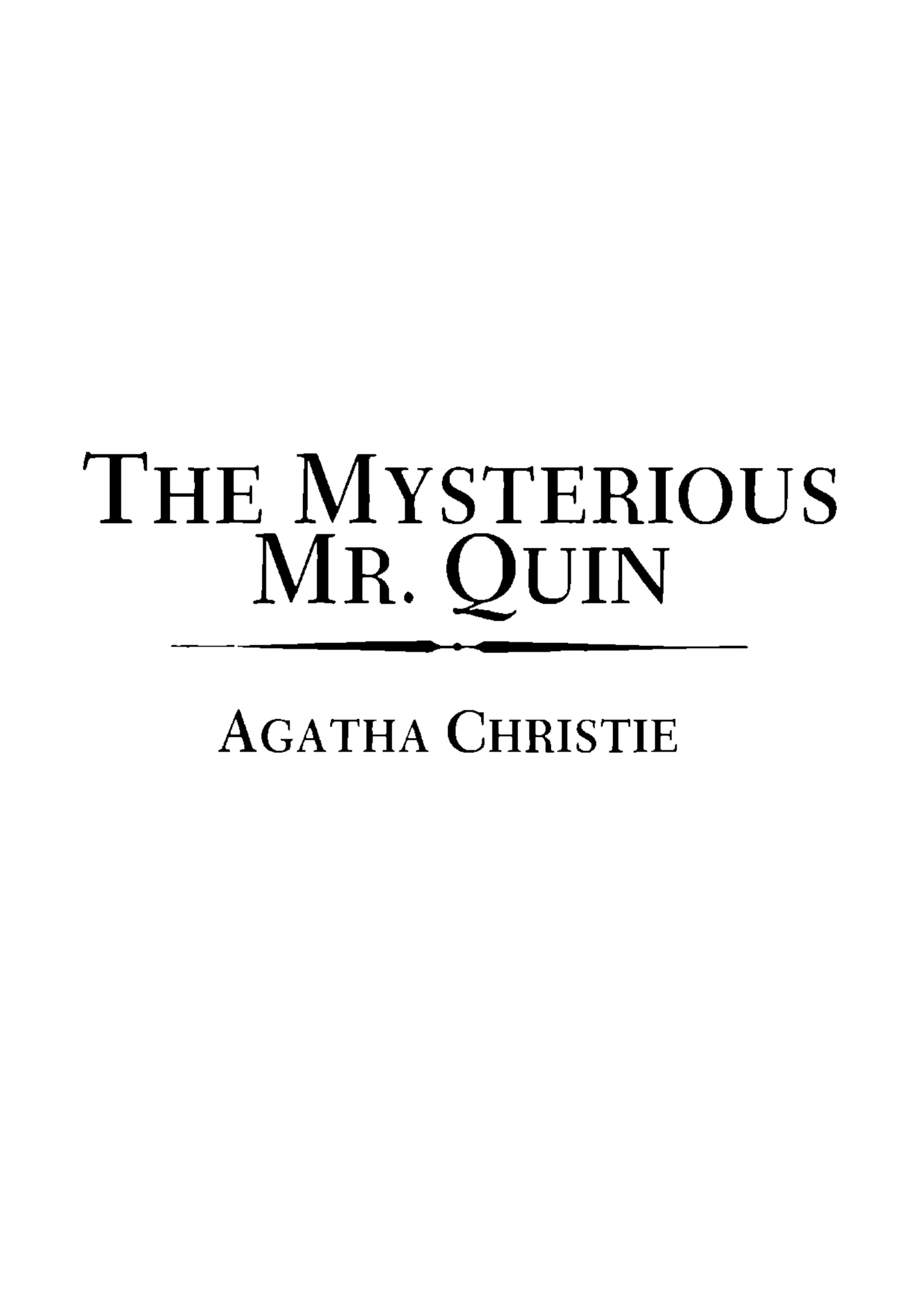 The Mysterious Mr. Quin
