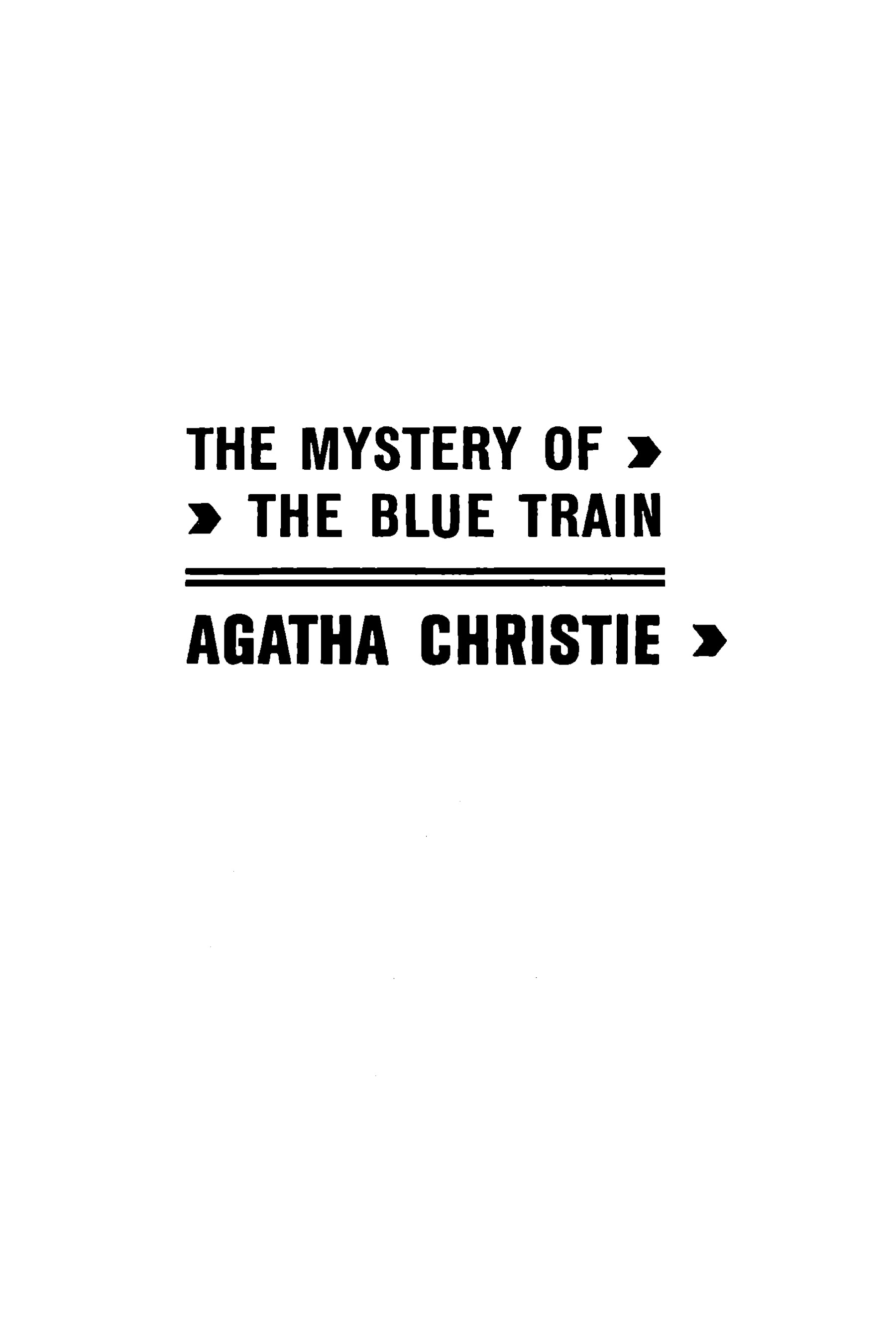 The Mystery of the Blue Train