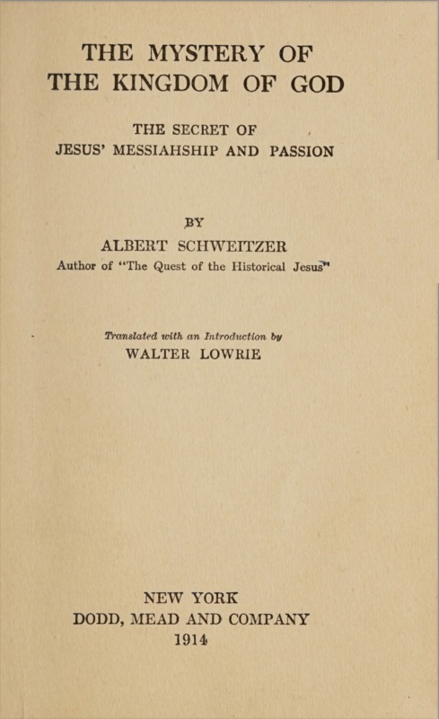 The Mystery of the Kingdom of God