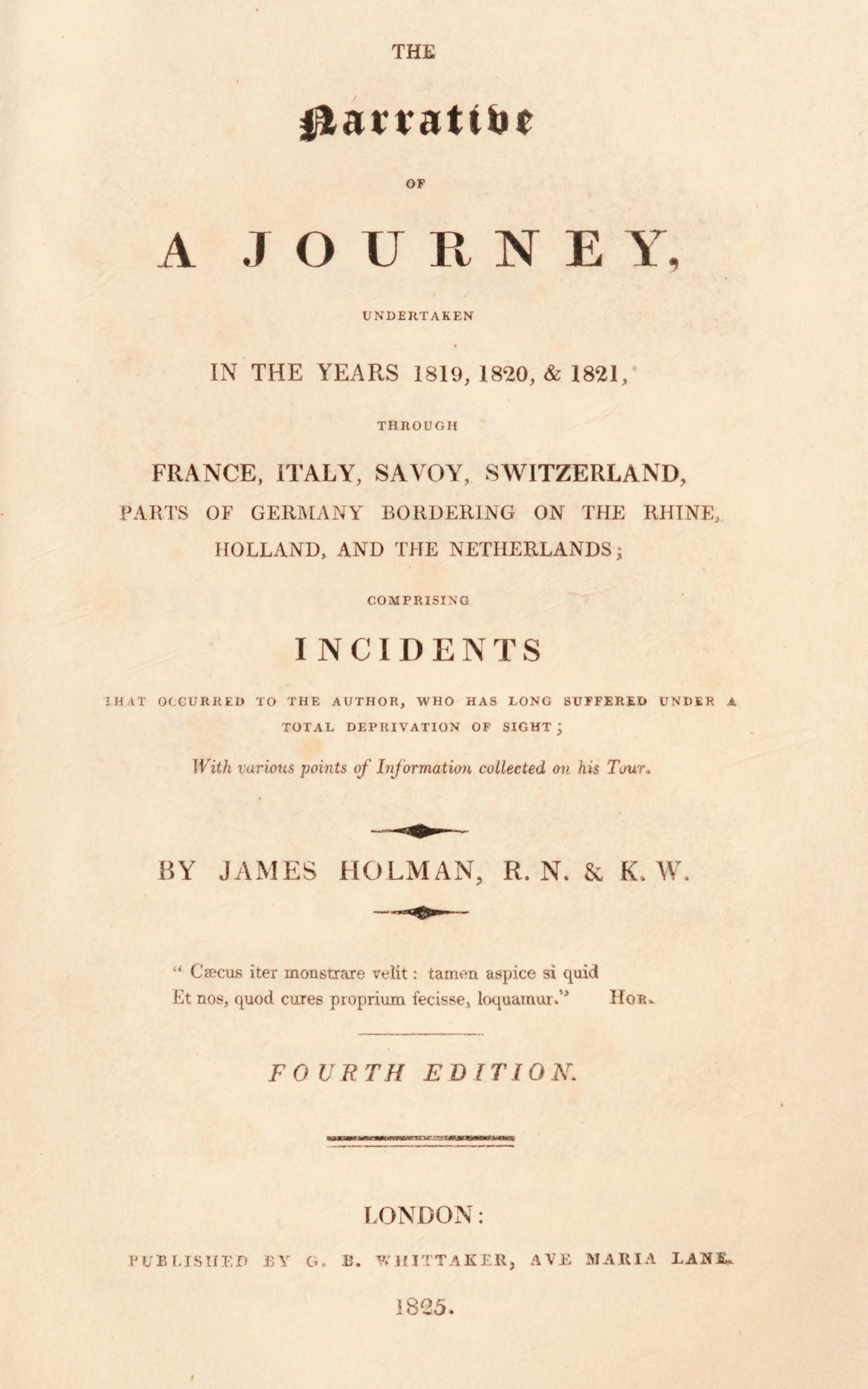 The narrative of a journey undertaken in the years 1819, 1820 and 1821