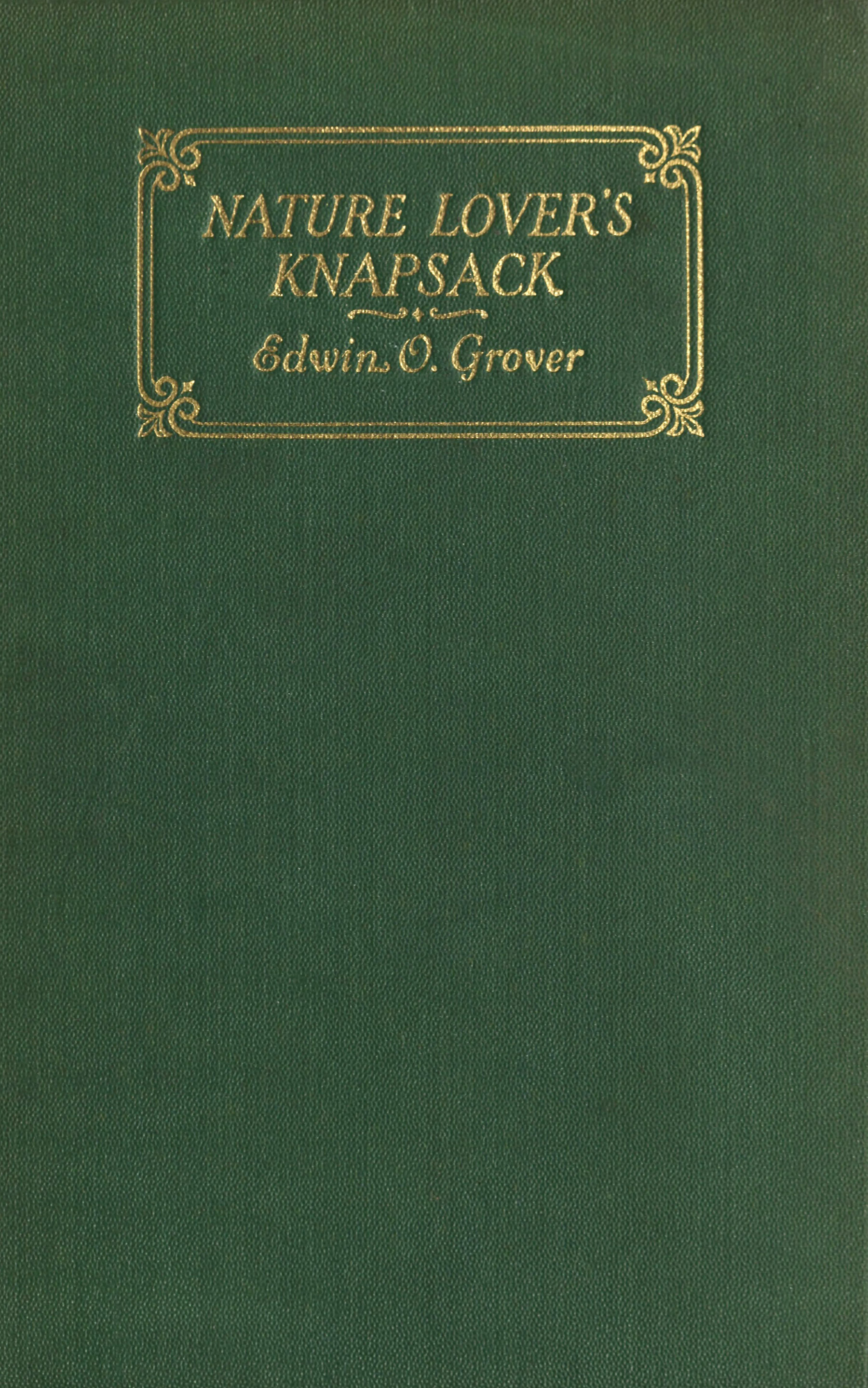 The nature lover’s knapsack