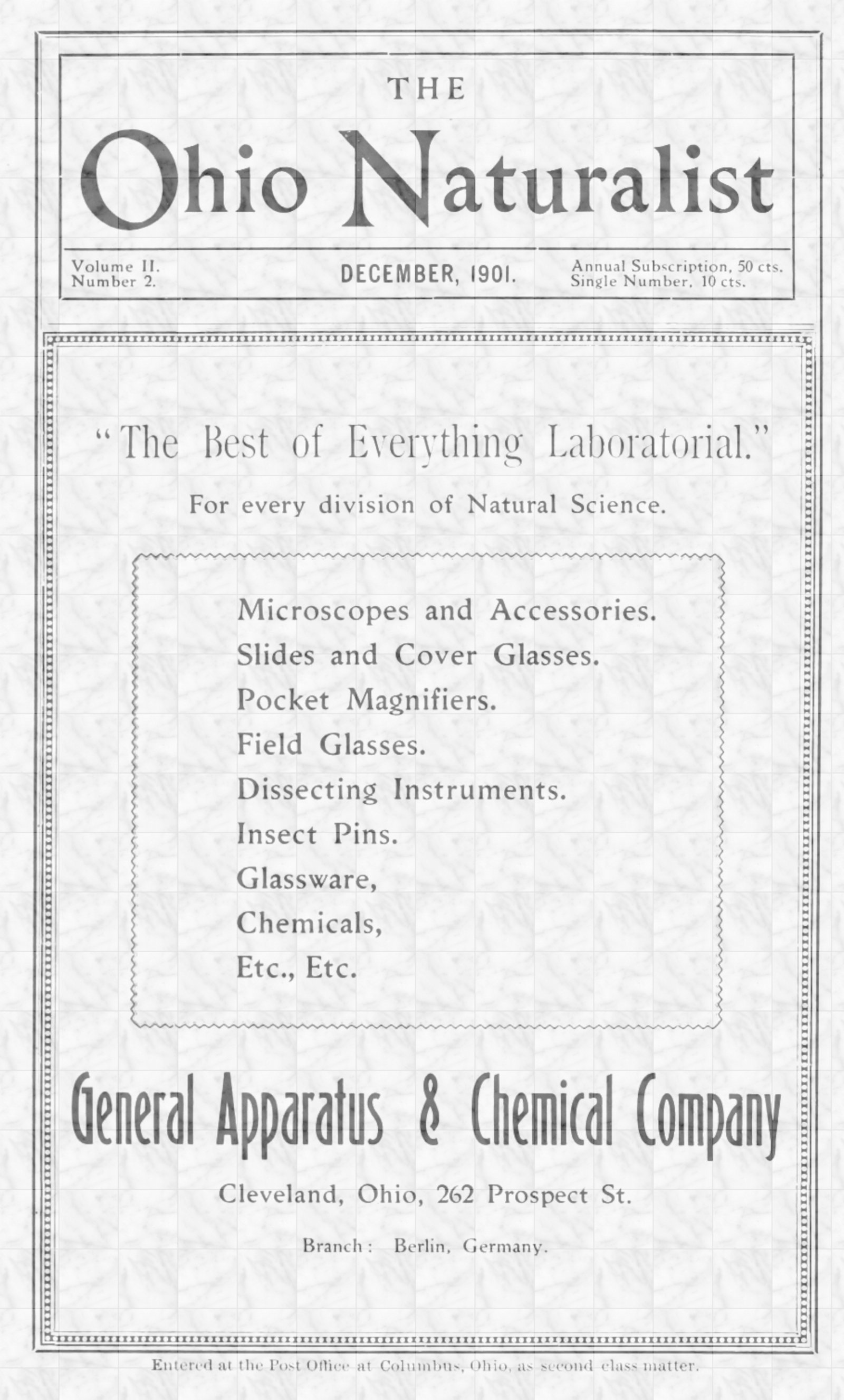 The Ohio Naturalist (Vol. II, No. 2) Dec., 1901