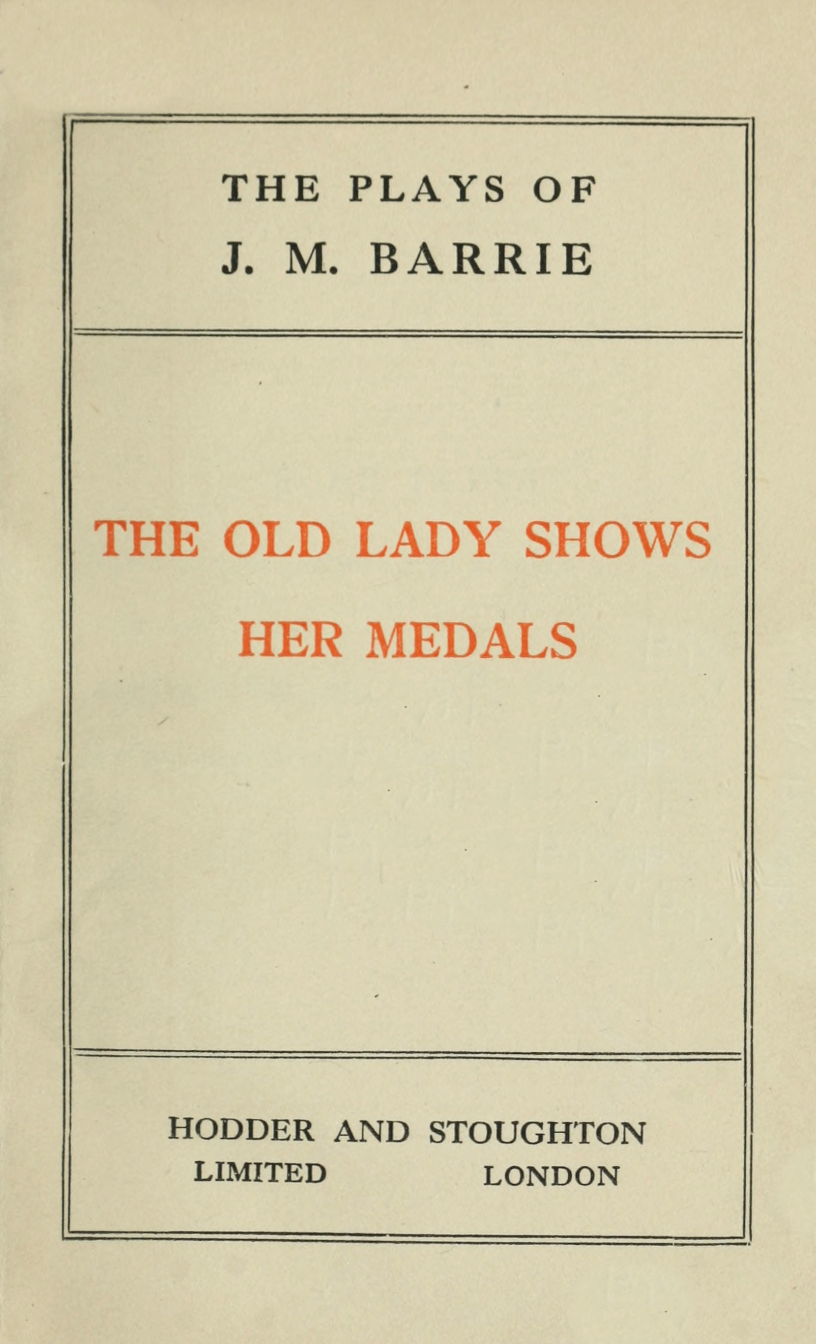The Old Lady Shows Her Medals