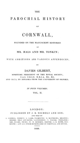 The Parochial History of Cornwall, Vol. 2