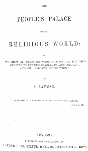 The People's Palace and the Religious World