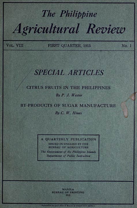 The Philippine Agricultural Review