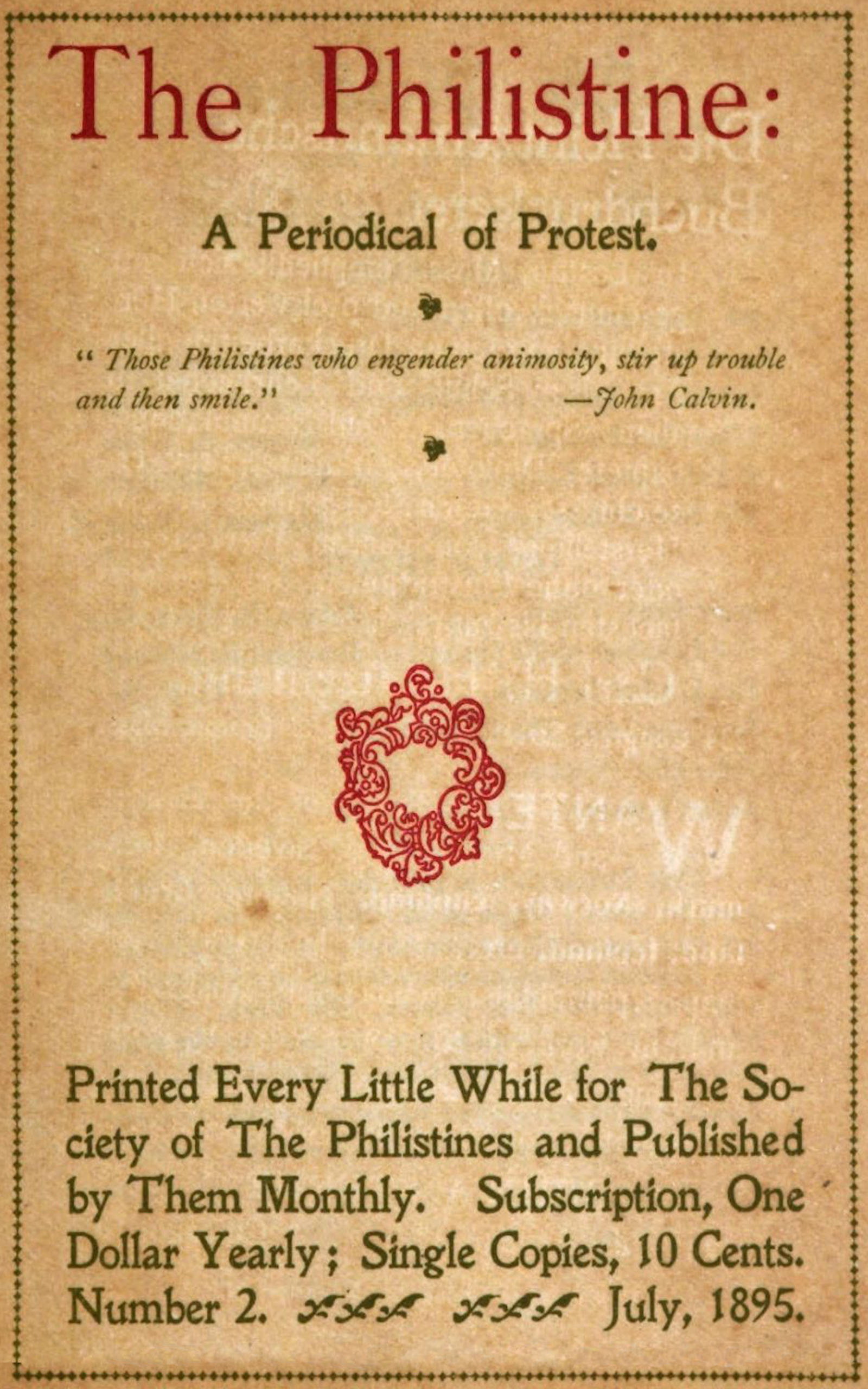 The Philistine: a periodical of protest (Vol. I, No. 2)