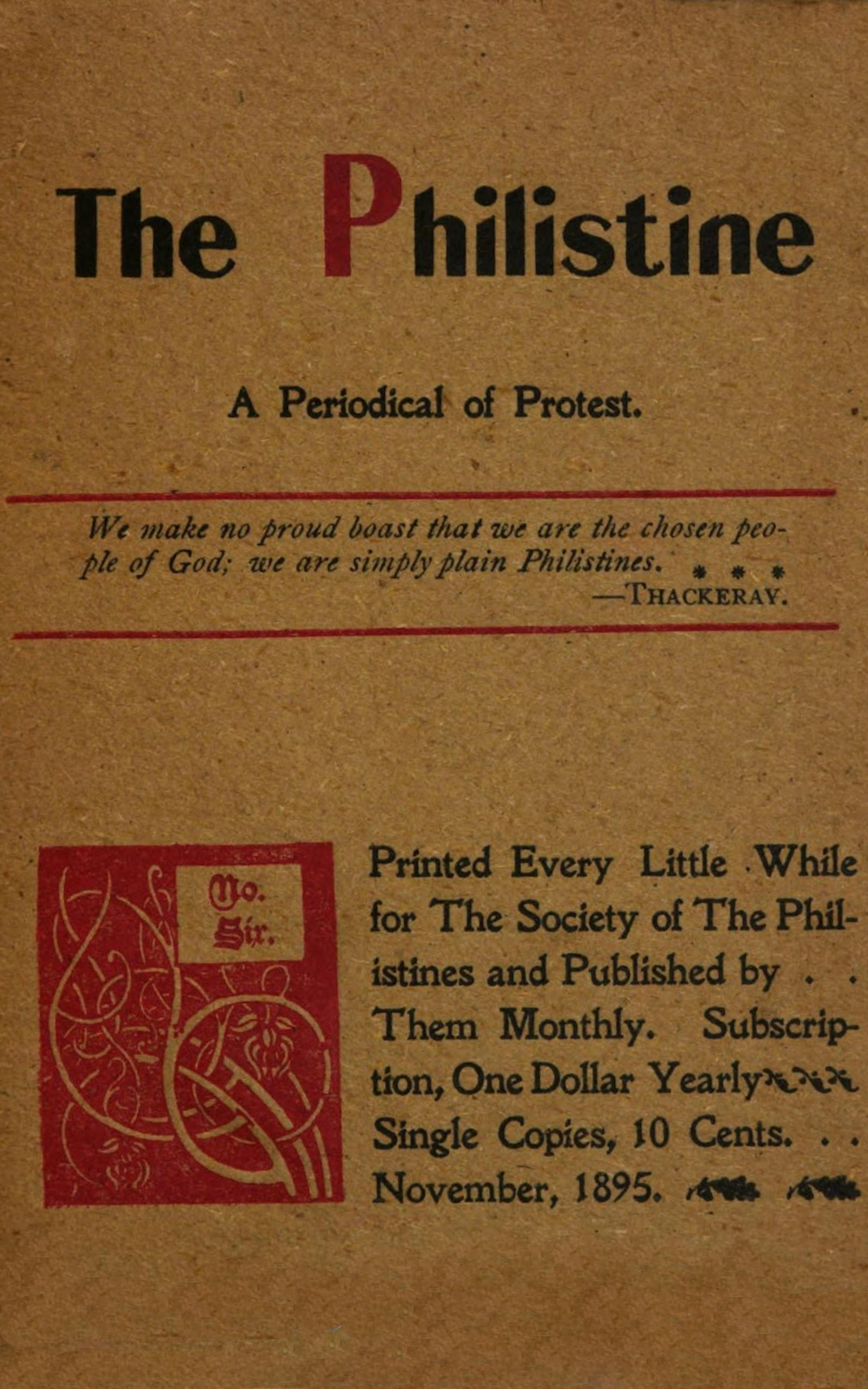 The Philistine: a periodical of protest (Vol. I, No. 6)