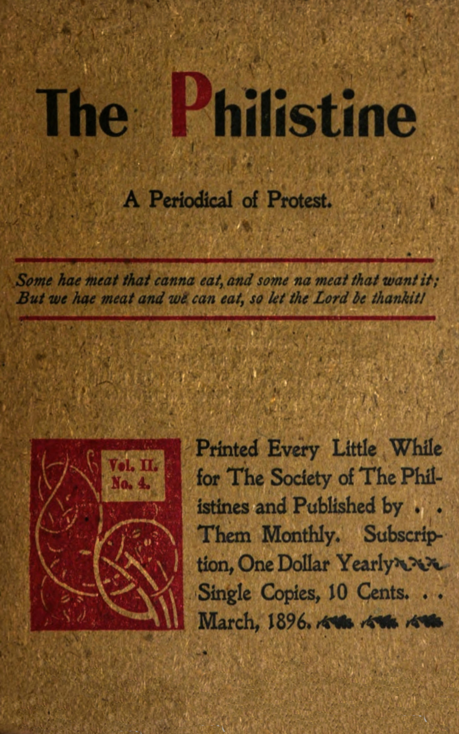 The Philistine: a periodical of protest (Vol. II, No. 4)