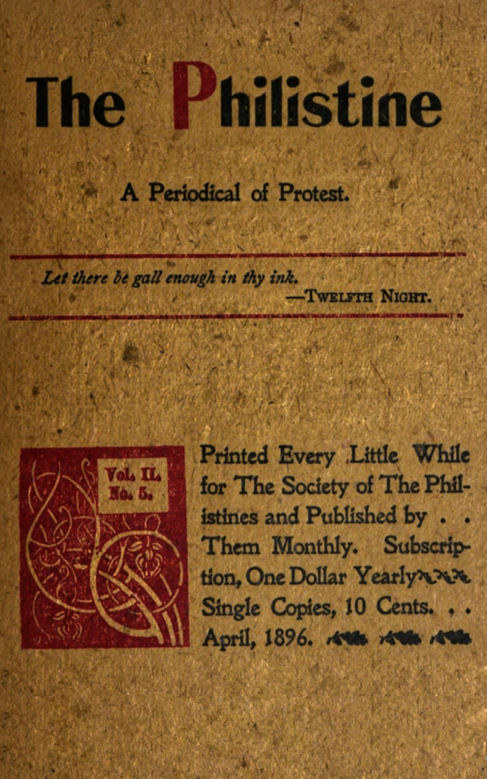 The Philistine: a periodical of protest (Vol. II, No. 5)