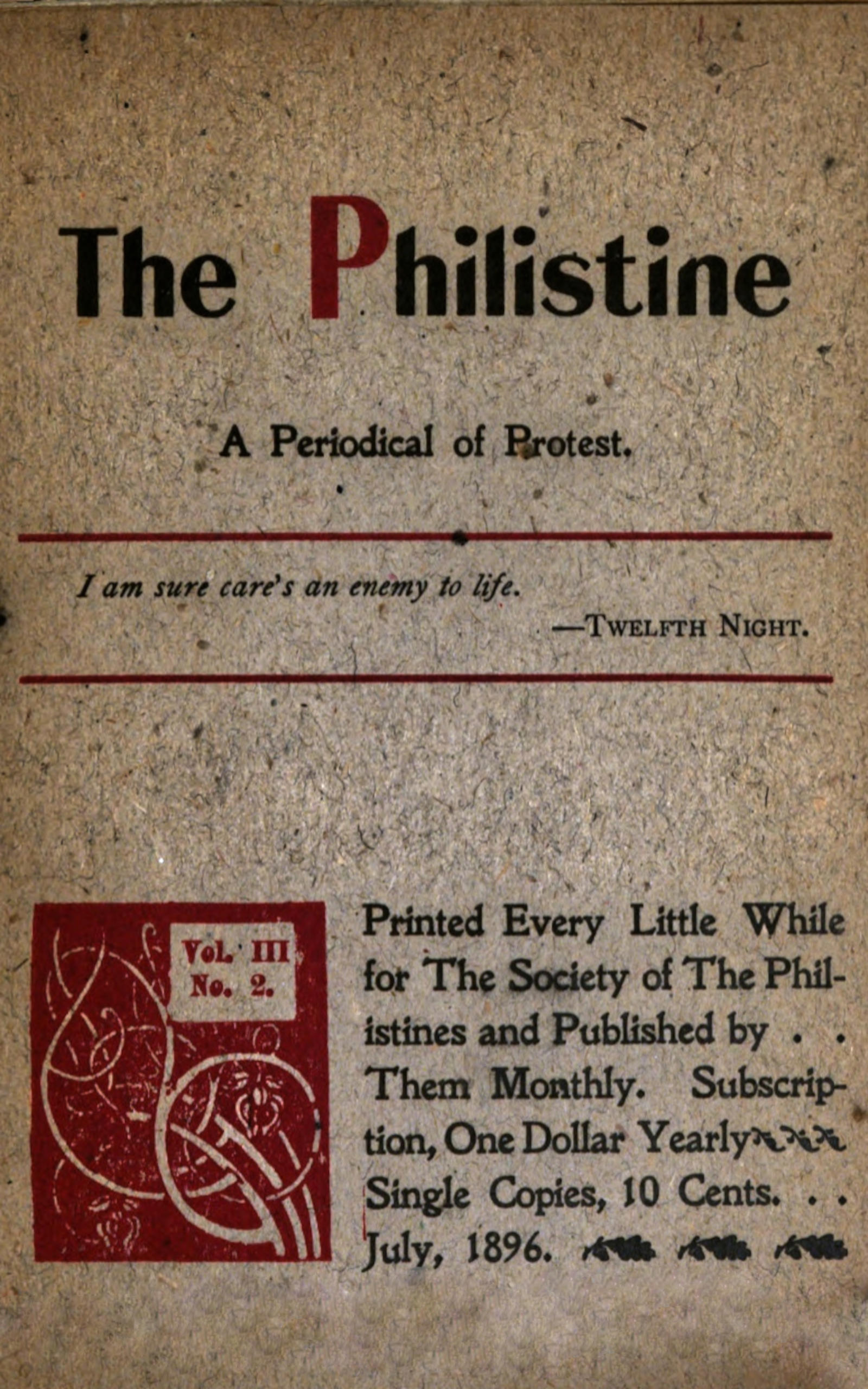 The Philistine: a periodical of protest (Vol. III, No. 2)