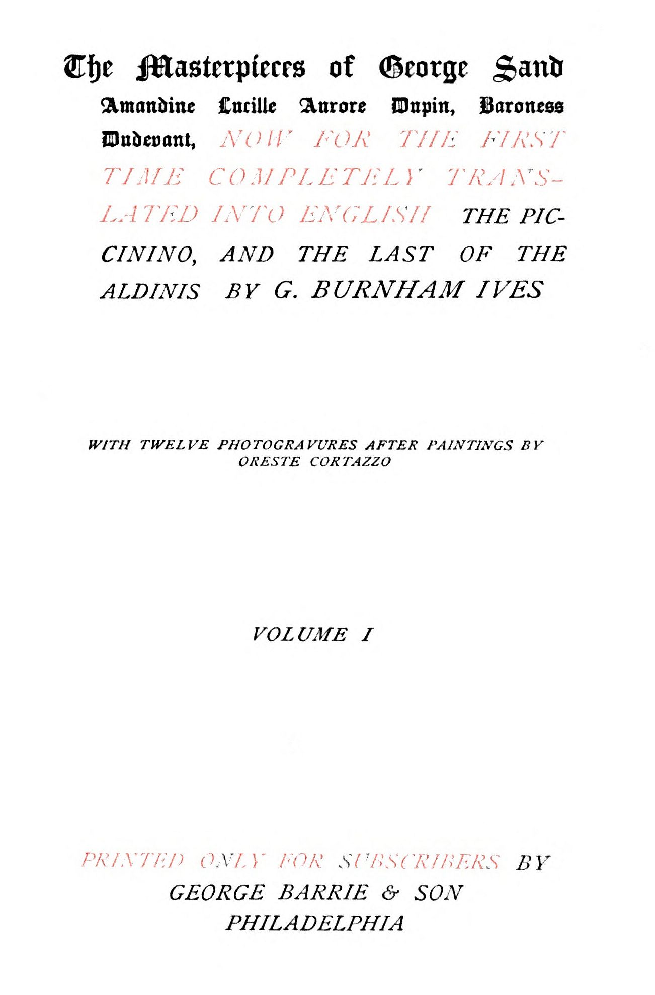 The Piccinino Vol. 01 (of 2)