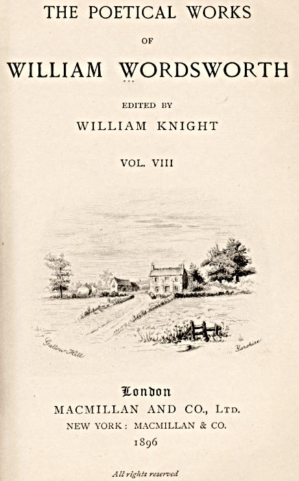 The Poetical Works of William Wordsworth, Volume 8