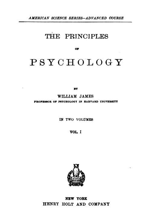 The Principles of Psychology