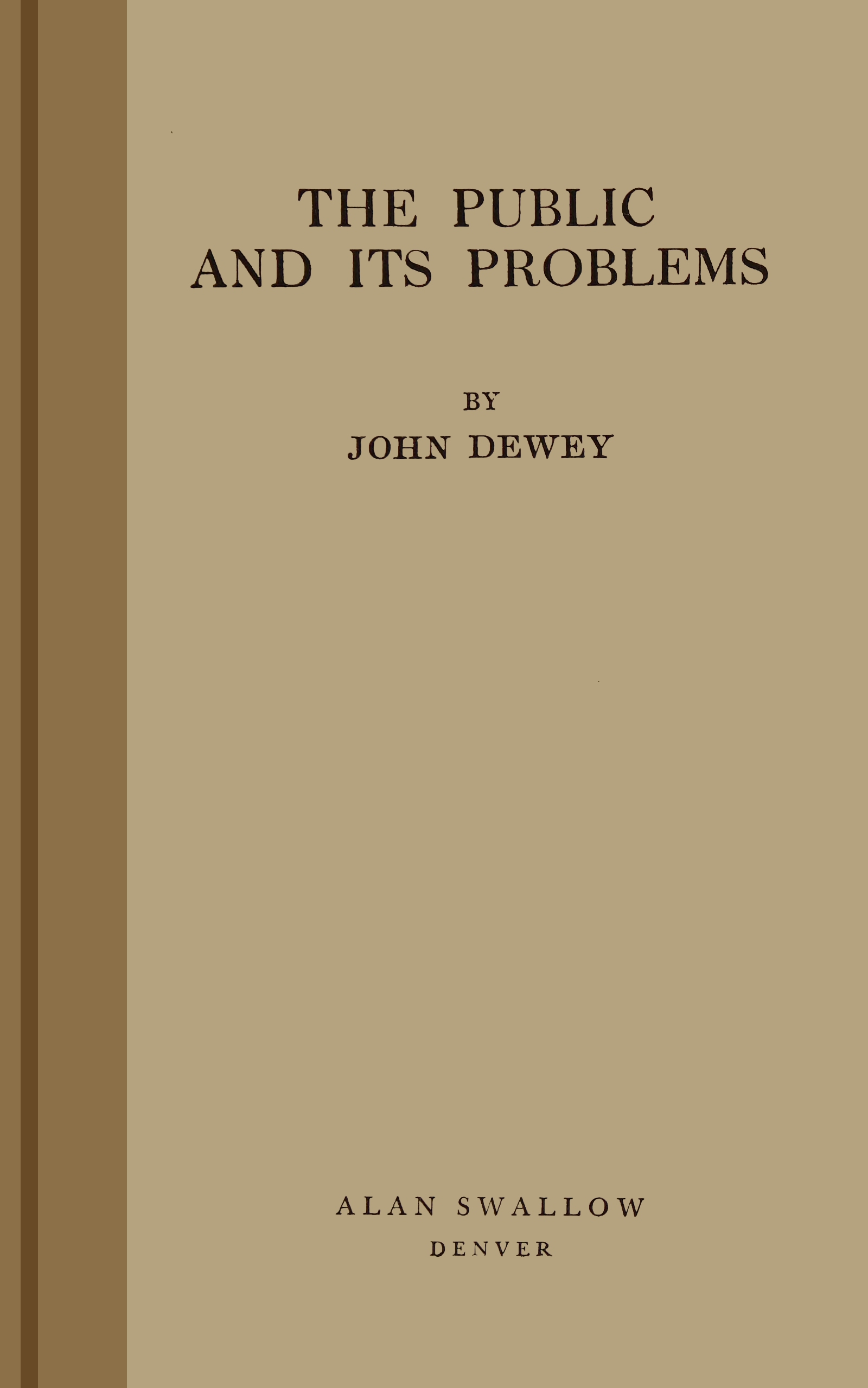 The Public And Its Problems