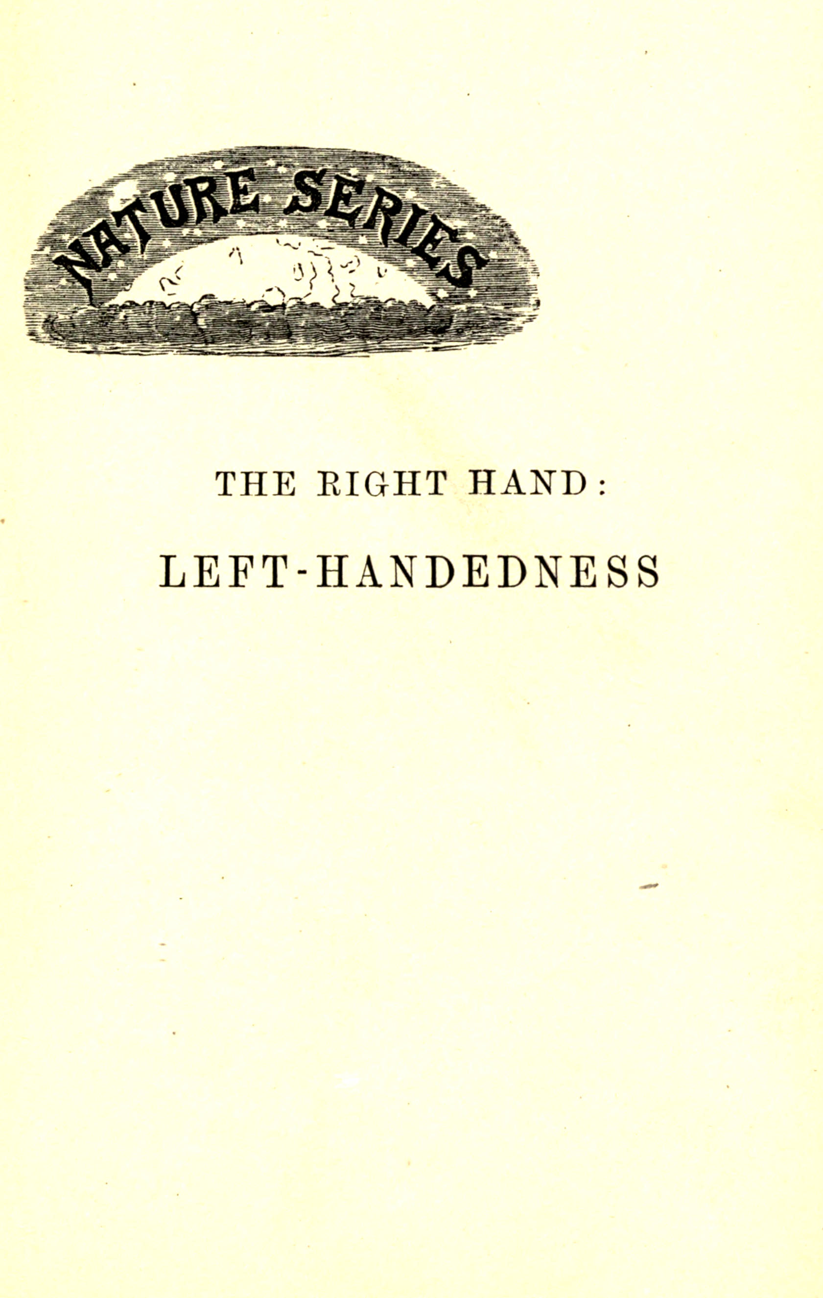 The right hand: left-handedness