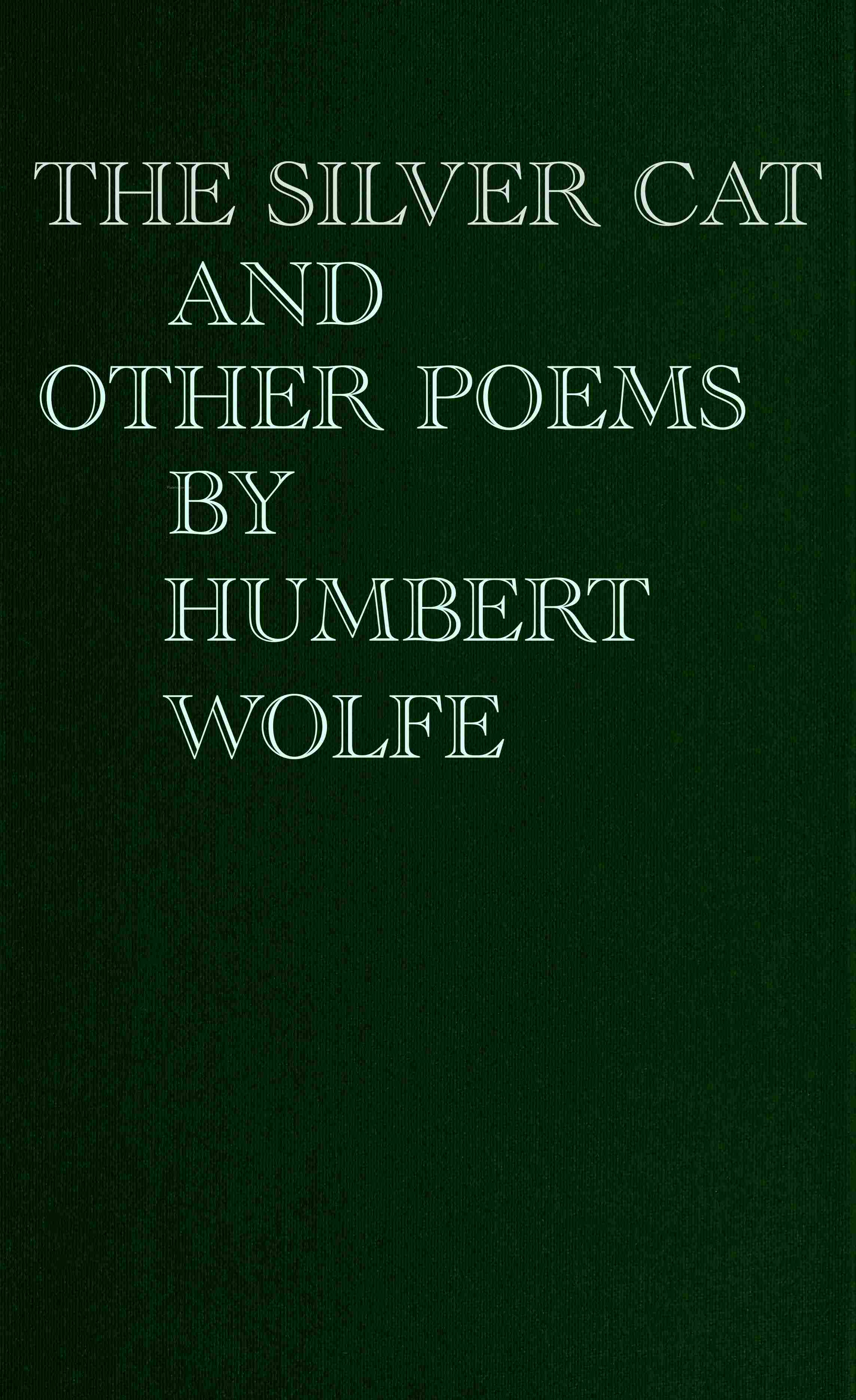 The Silver Cat and Other Poems