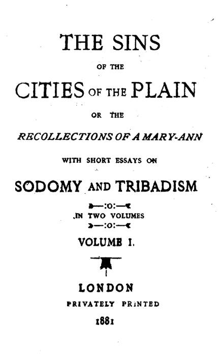 The Sins of the Cities of the Plain