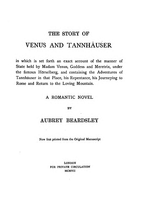 The Story of Venus and Tannhäuser
