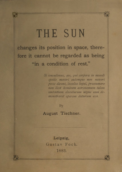 The Sun changes its position in space, therefore it cannot be regarded as being "in a condition of rest."