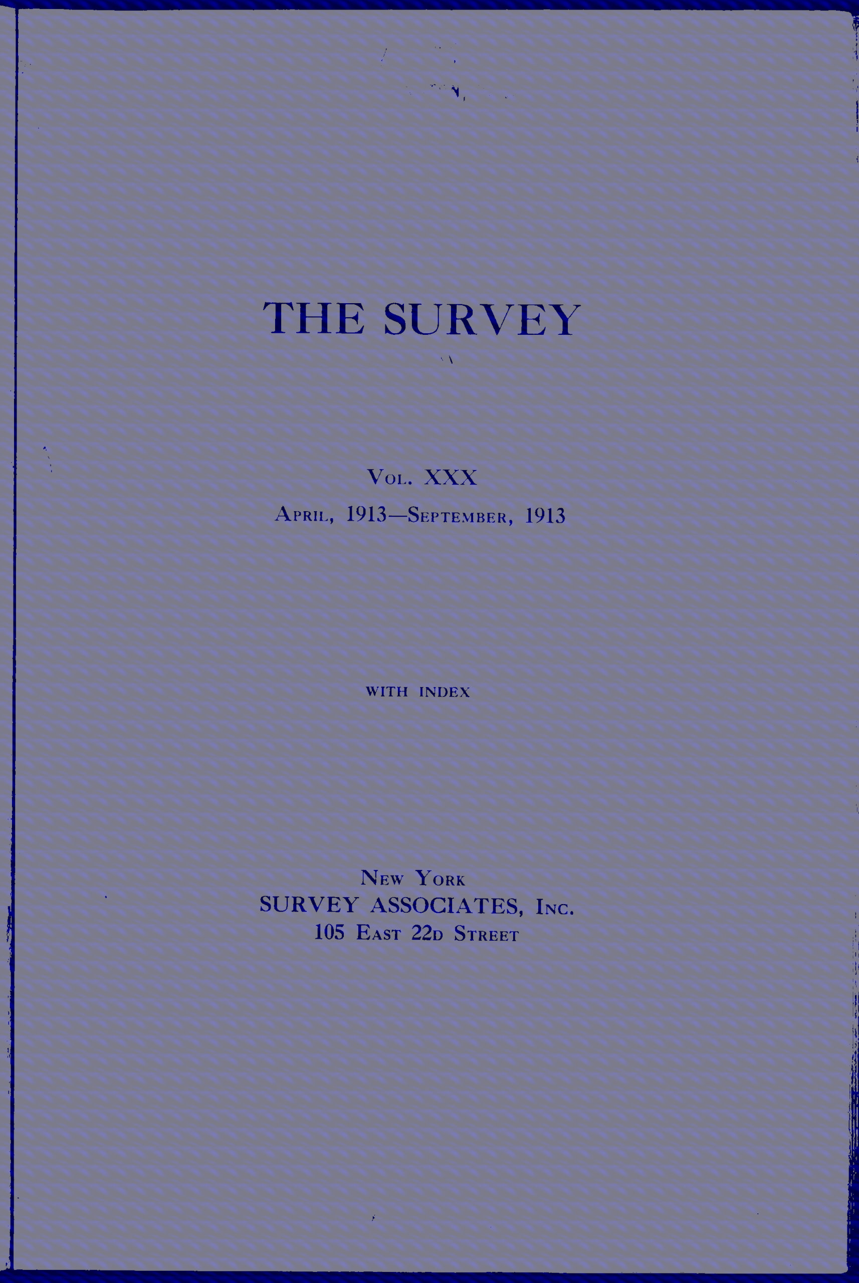The Survey Volume XXX No. 4