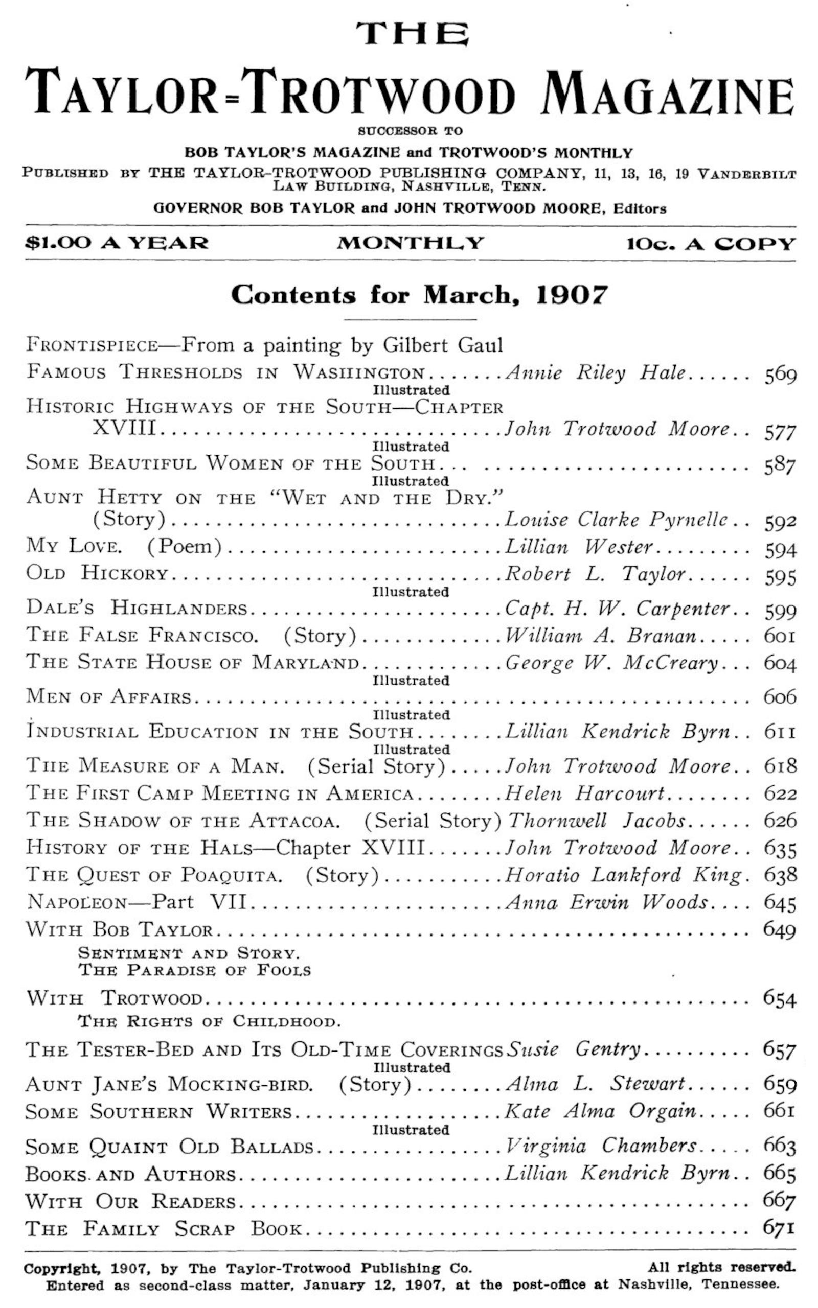The Taylor-Trotwood Magazine (Vol. IV, No. 6, March 1907)