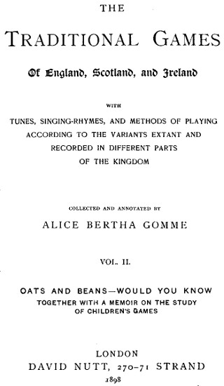 The Traditional Games of England, Scotland, and Ireland (Vol. II)
