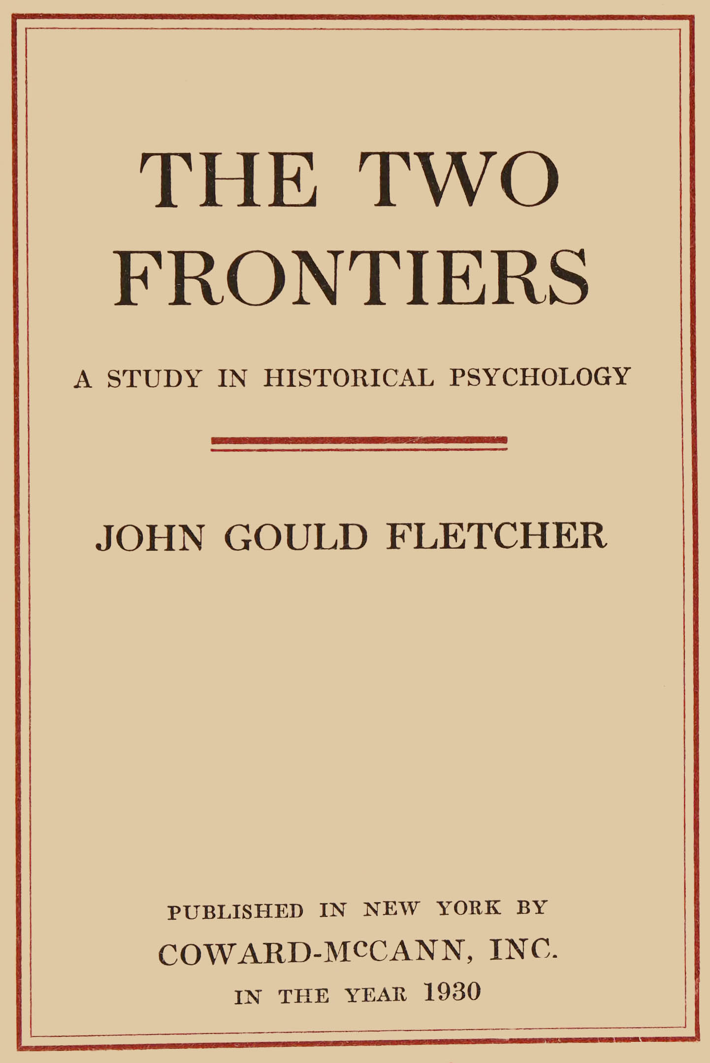 The Two Frontiers