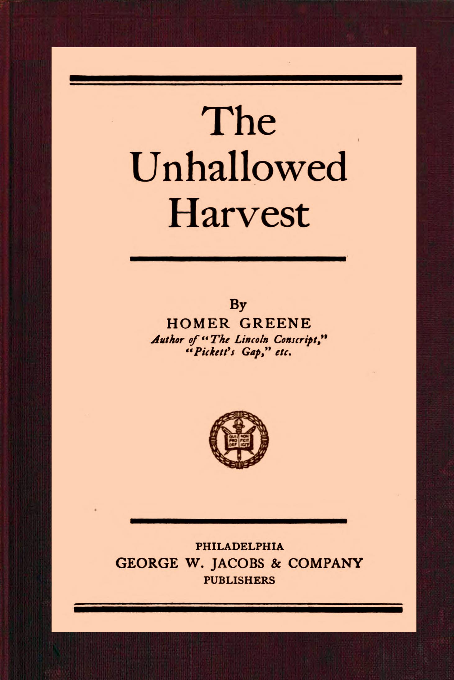 The Unhallowed Harvest