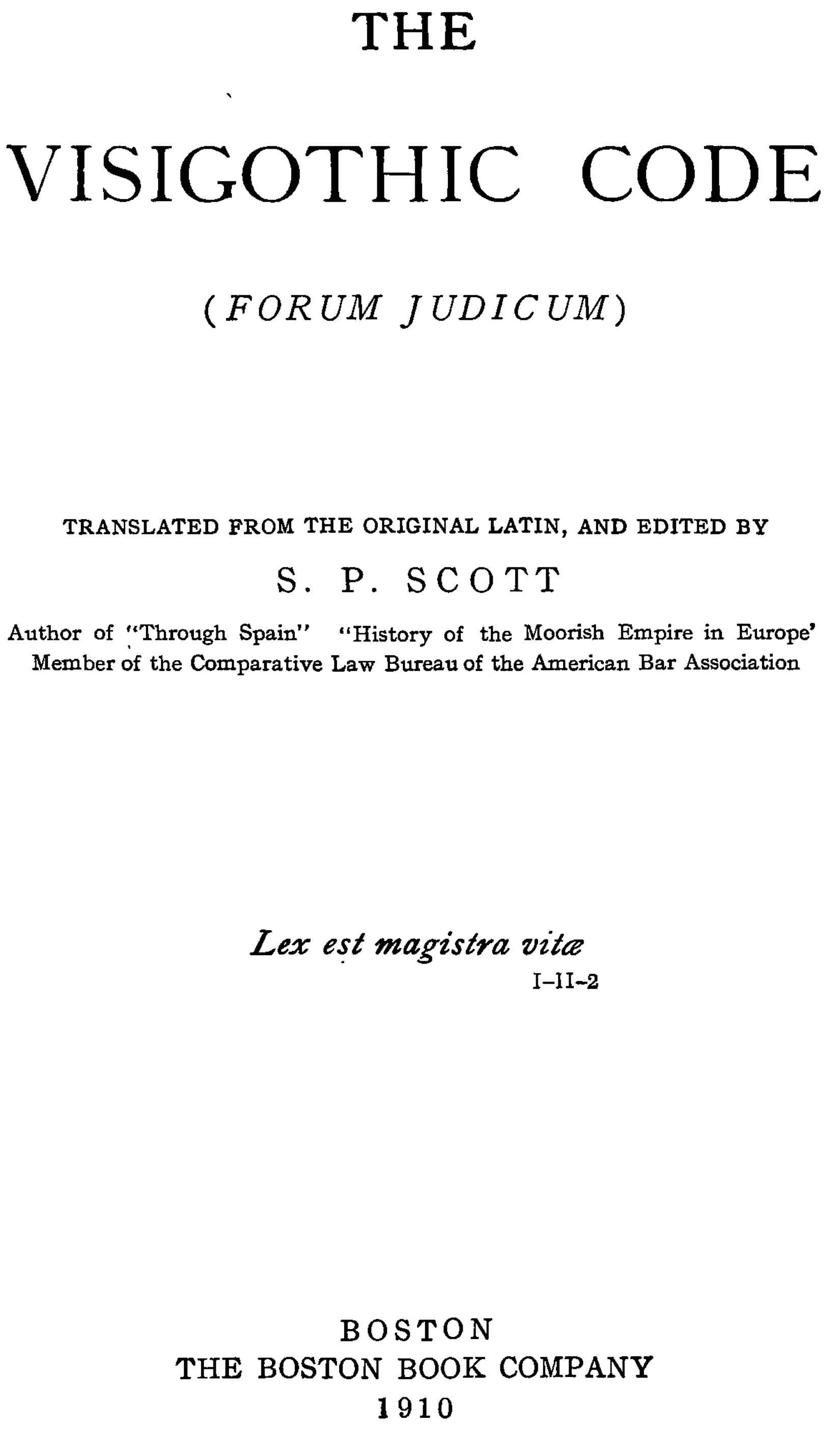 The Visigothic Code