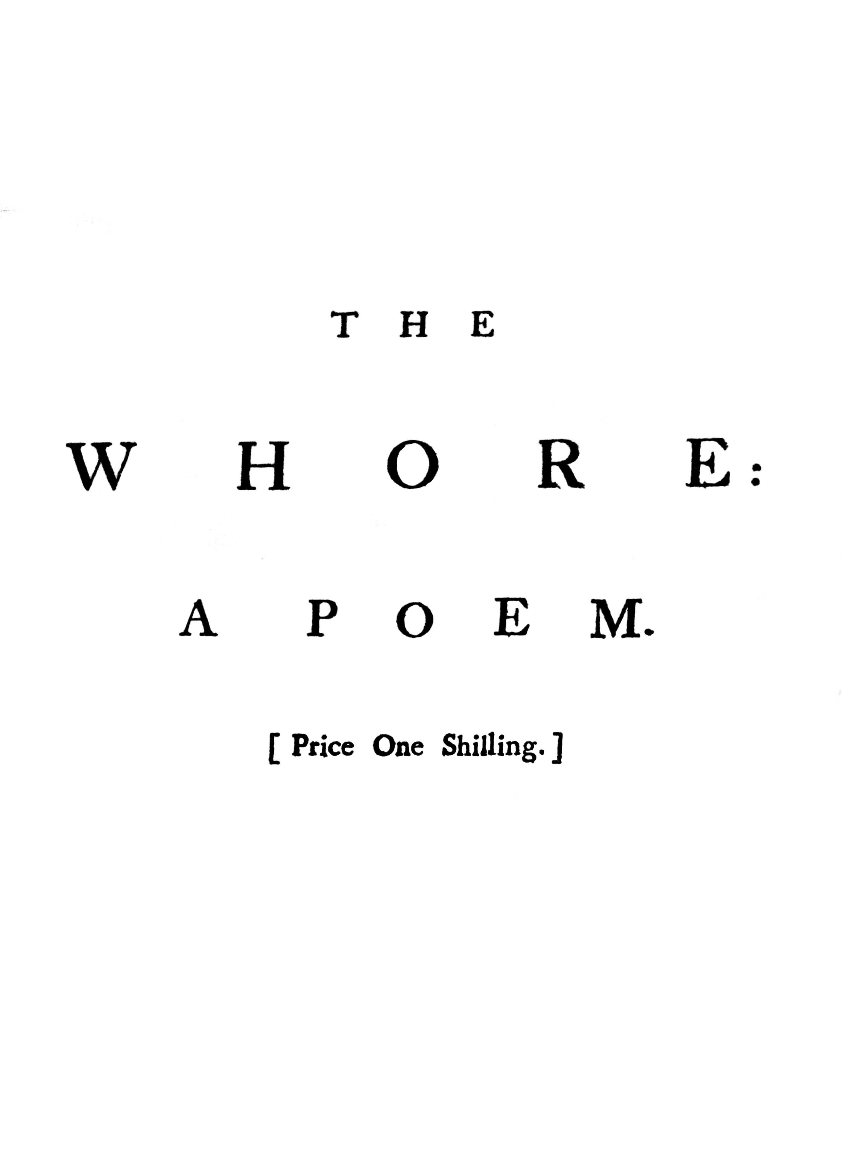 The Whore: a Poem