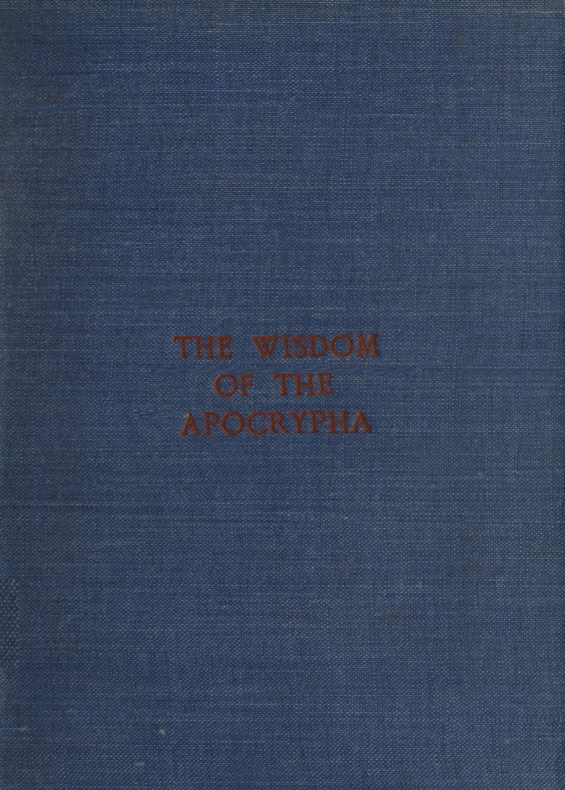 The Wisdom of the Apocrypha