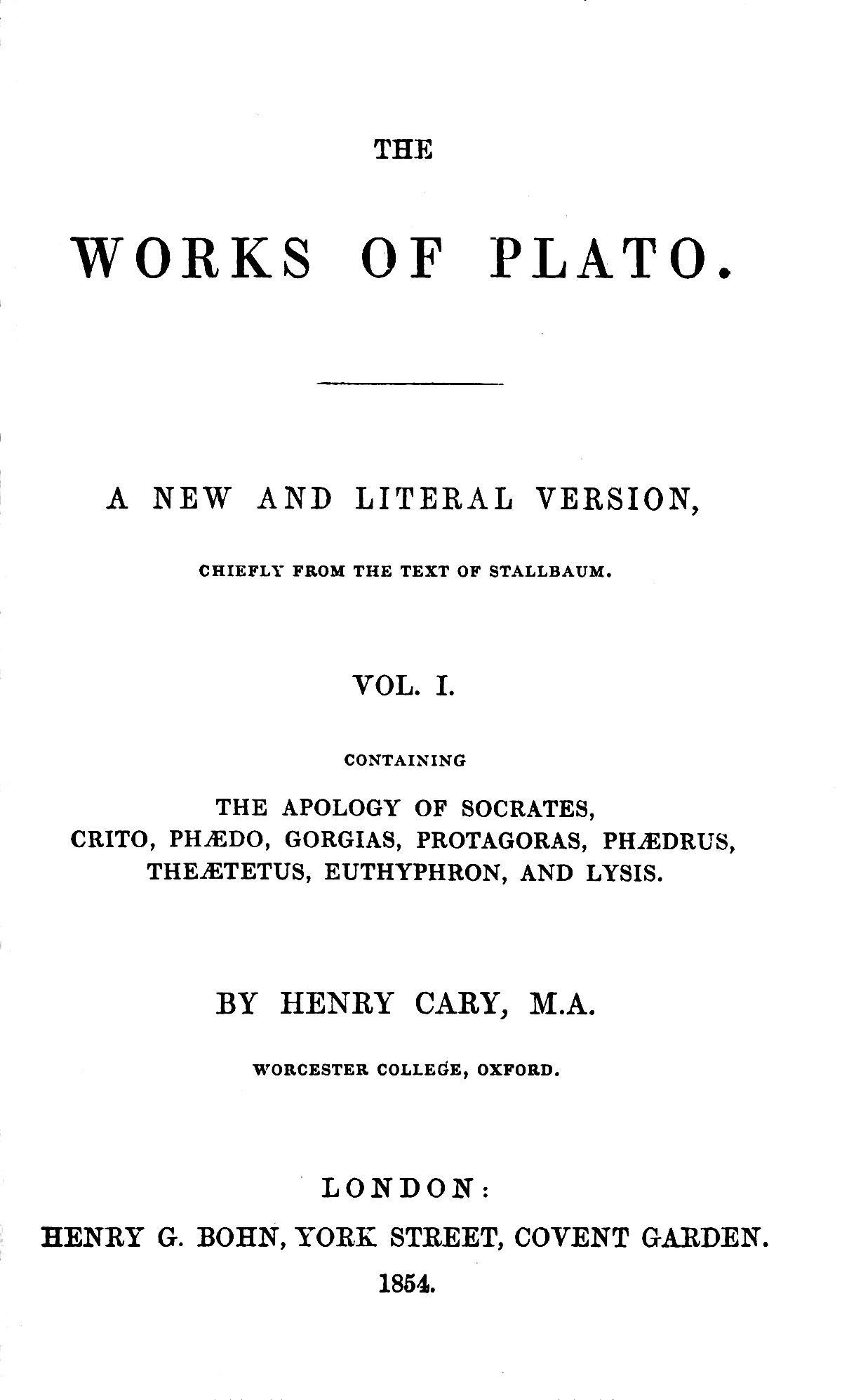 The Works of Plato