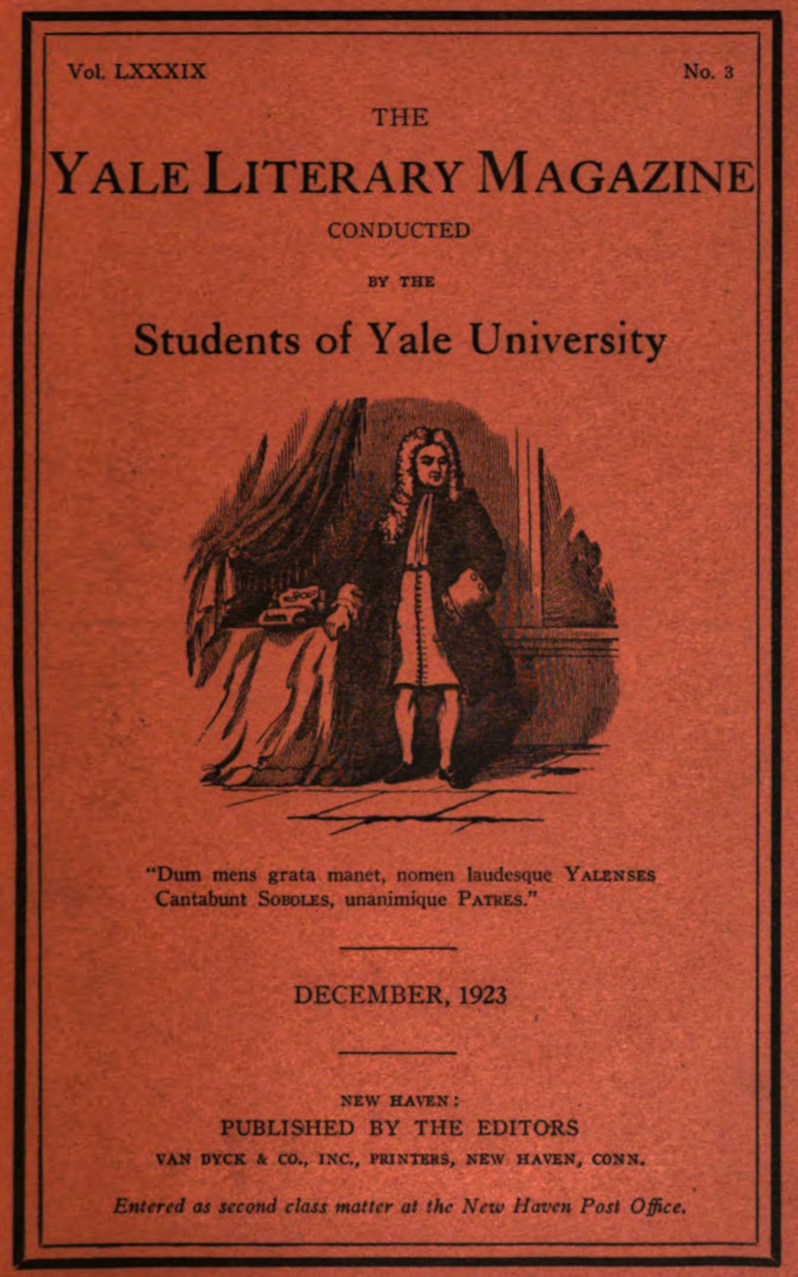 The Yale Literary Magazine (Vol. LXXXIX, No. 3)