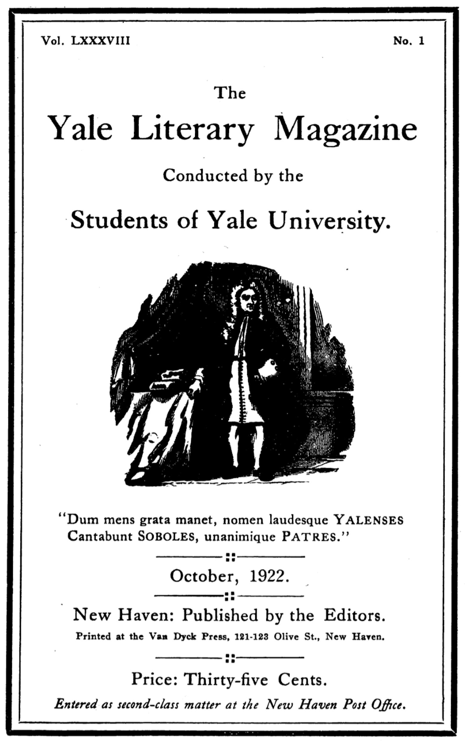 The Yale Literary Magazine (Vol. LXXXVIII, No. 1)
