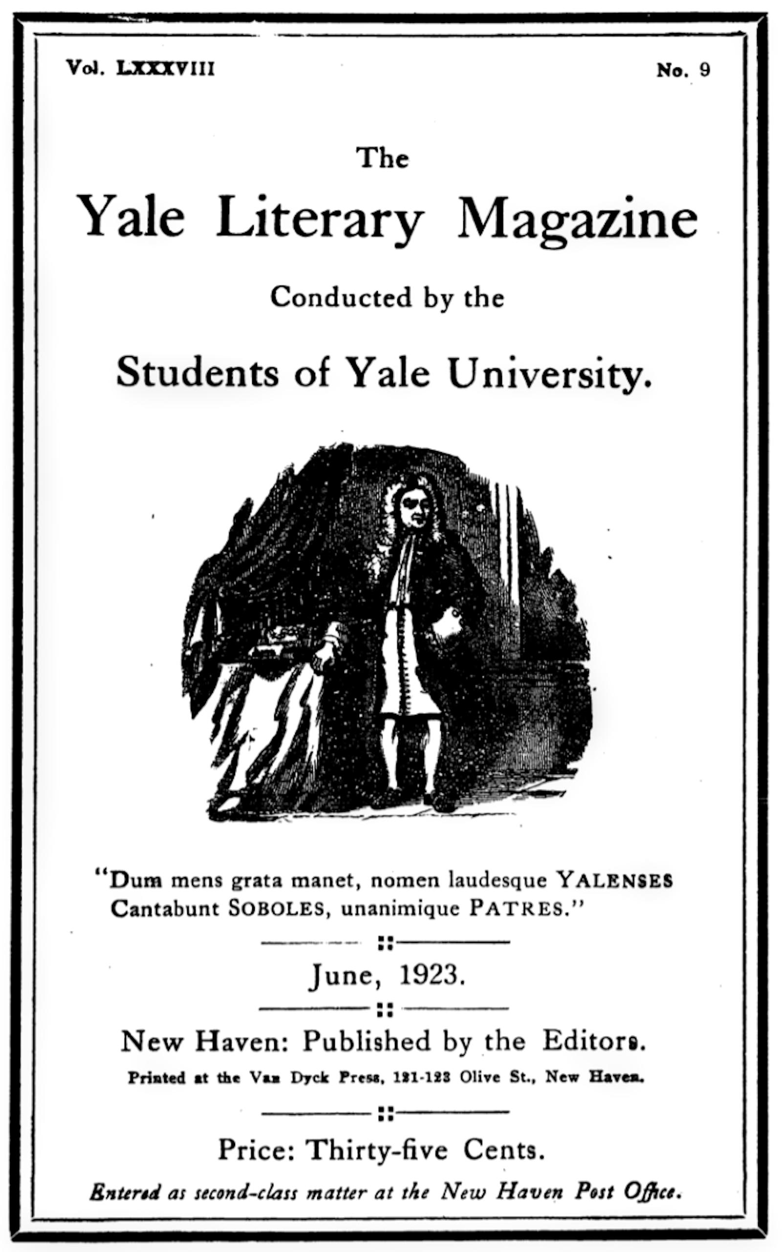 The Yale Literary Magazine (Vol. LXXXVIII, No. 9)