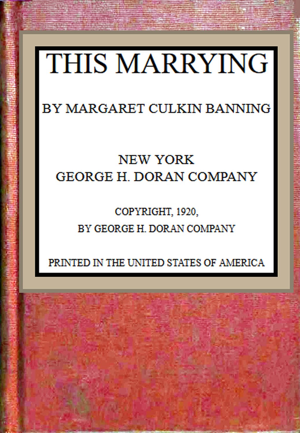 This marrying