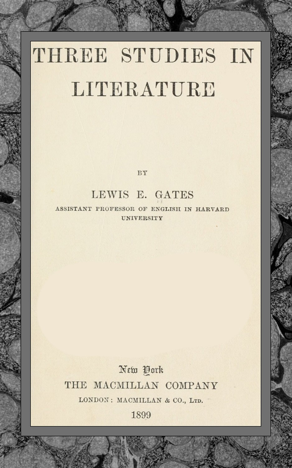 Three studies in literature